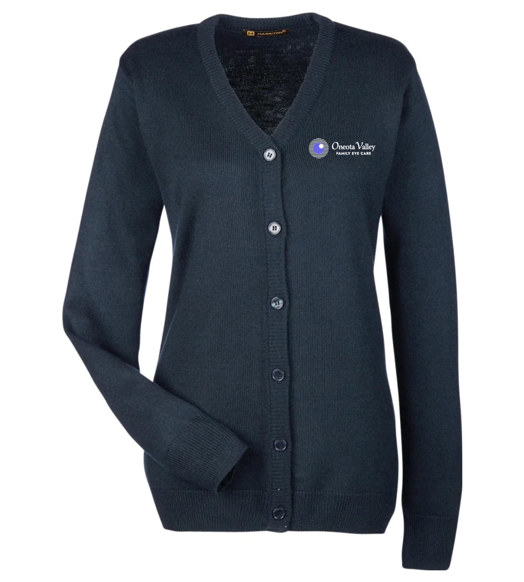Harriton Ladies Pilbloc V-Neck Button Cardigan Sweater